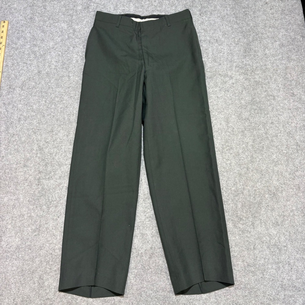 US Army Dress Trousers Mens 31R Green Serge Wool Poly AG-489 Tennessee Apparel